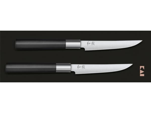 kai 67S-400, Kniv sett, Stål, Plast, Sølv, Sort, 12 cm