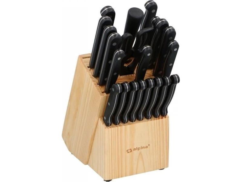 Alpina Alpina - Set of kitchen knives with a stand/block 22 elements