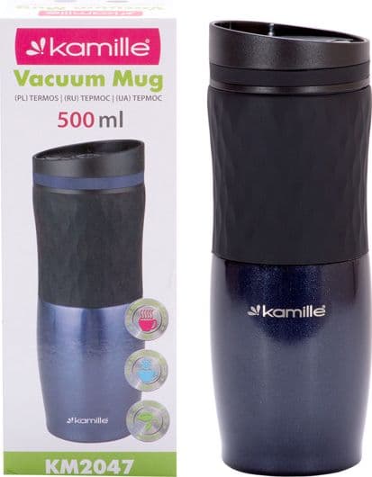 Kamille lämpömuki KM-2047 500ml laivastonsininen