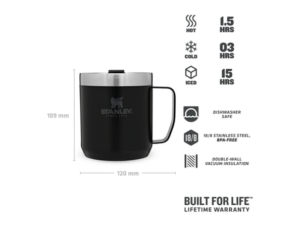 Stanley 10-09366-006, Svart, Rostfritt stål, Rostfritt stål, 1,5 h, 3 h, 350 ml