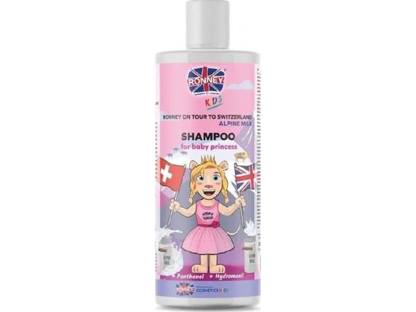 RONNEY_Kids On Tour To Switzerland Shampoo For Baby Princess shampoo for children 3 years and older Alpine Milk 300ml