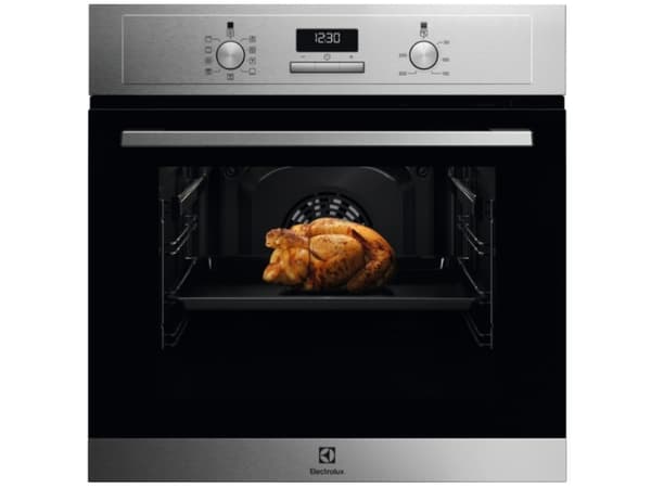 Electrolux EOF3H50BX, Medium, Elektrisk ovn, 65 l, 65 l, 50 - 250 °C, AquaClean Rustfritt stål