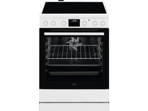 Komfyr AEG 60 cm bred elektrisk keramisk komfyr AEG CCB6440ABW Vit
