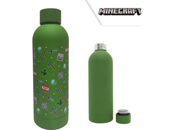 Barnlicens Minecraft Dricksflaska i rostfritt stål 500 ml