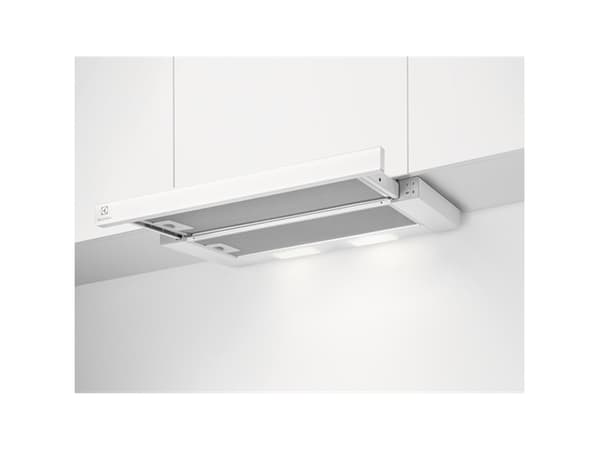 Electrolux LFP326FW, 410 m³/t, eksos/resirkulering, D, E, D, 69 dB Hvit