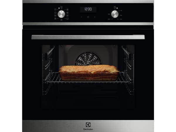 Electrolux EOF5C50BX, Medium, Elektrisk ovn, 65 l, 65 l, 50 - 250 °C, Katalytisk Sort, Rustfritt stål