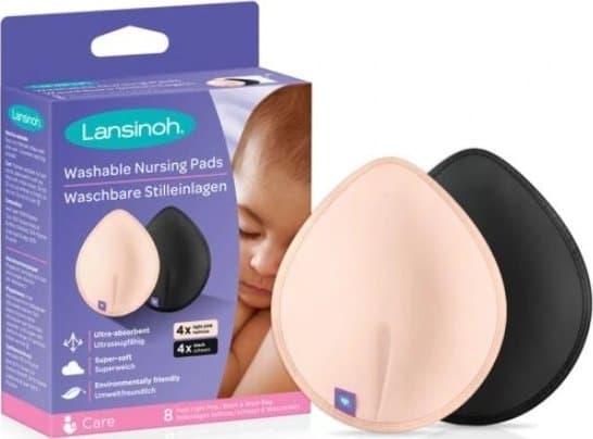 Lansinoh LANSINOH RELIABLE NUTRITION INSERTS 4 X BLACK 4 X PINK