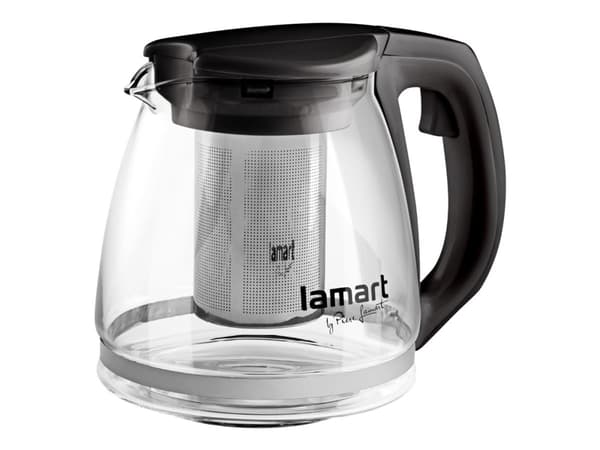 Lamart LT7025, 1,1 L, Musta, Ruostumaton teräs, Läpinäkyvä, Musta, Lasi, Muovi, Muovi, Saranakansi