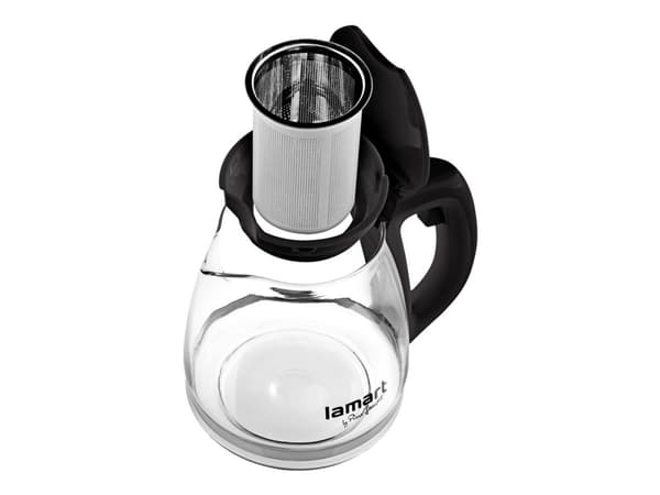Lamart LT7025, 1,1 L, Musta, Ruostumaton teräs, Läpinäkyvä, Musta, Lasi, Muovi, Muovi, Saranakansi
