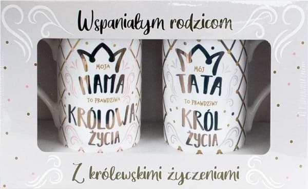 KUKARTKA Set med muggar Q 898 Mamma/Pappa (krona) (480156) - 5901924481614