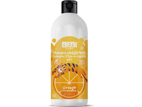 BARWA Bebi Kids Shampoo and Bath Lotion 2-in-1 - Orange 500ml
