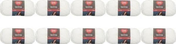 mez crafts Red Heart Lavinia 10x50g white 1