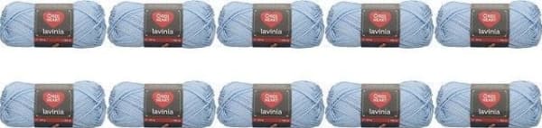 mez crafts Red Heart Lavinia 10x50g light blue 10