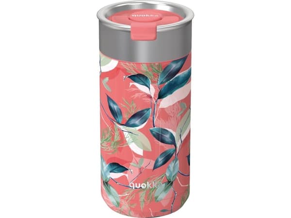 Quokka Boost Coffee Tumbler - Termisk krus i rustfritt stål med infuser 400 ml (Exotic Pink)