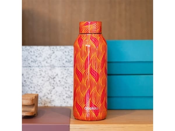 Quokka Solid - Termoflaska i rostfritt stål 510 ml (Orange Bloom)