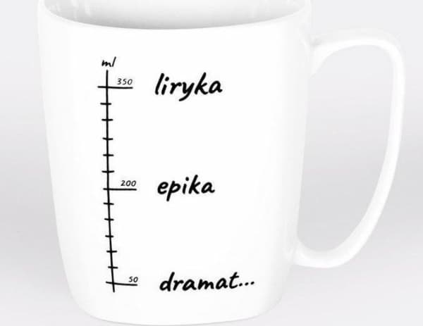 Nadwyraz.com Keramisk mugg vit Lyrik, epik, drama ... (494127) - 5901005001038