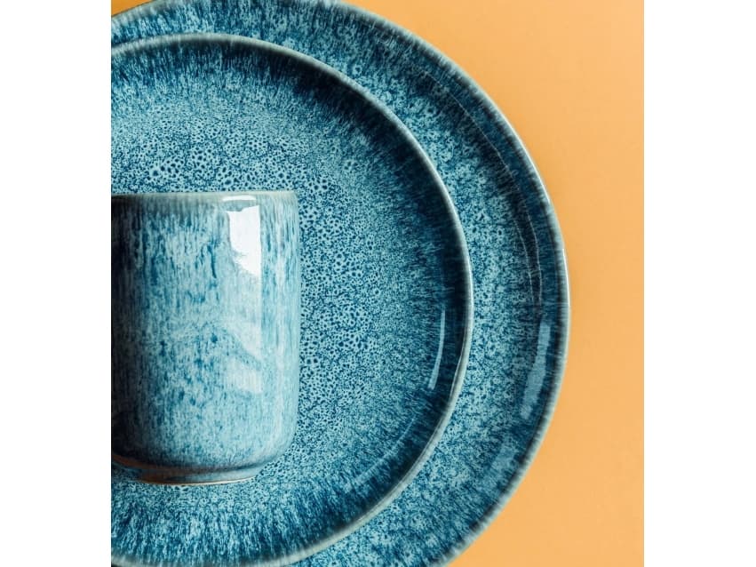 Egg Back Home Cool Blue Salad Plate
