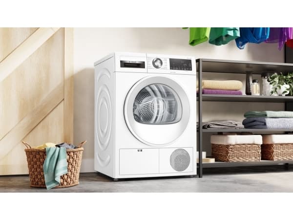 Bosch Serie | 6 WQG242AMSN - Tørker - bredde: 59.8 cm - dybde: 64.8 cm - høyde: 84.2 cm - frontileggelse - hvit