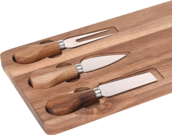 Utmerket Houseware skjærebrett i tre for servering med kniver 42x15,5cm