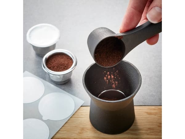 GEFU 12722, Conscio coffee capsule, Grå, Aluminium, 80 stykker, 25 g