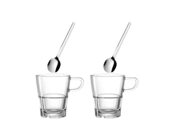 Leonardo 2 kaffe-/teglass med skjeer Senso - Leonardo (L-024023) - L-024023