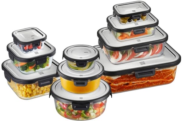 GEFU 12757, Container, Torg, 0,8 l, Svart, Transparent, Glas, Plast, Silikon, Rostfritt stål, 300 ° C