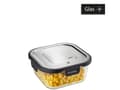 Miniatyrbild 2 av 5: GEFU 12757, Container, Torg, 0,8 l, Svart, Transparent, Glas, Plast, Silikon, Rostfritt stål, 300 ° C
