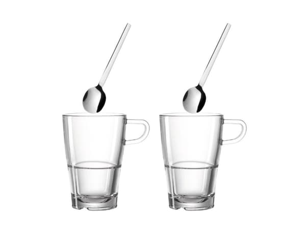 LEONARDO Senso, Sett, Translucent, Glass, Kaffe, 2 stykker, 4 stykker