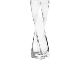 LEONARDO Swirl, Fyrkantig vas, Glas, Transparent, Transparent, 200 mm, 50 mm