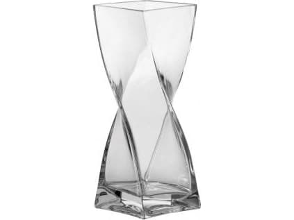 LEONARDO Swirl, Fyrkantig vas, Glas, Transparent, Transparent, CE, 300 mm