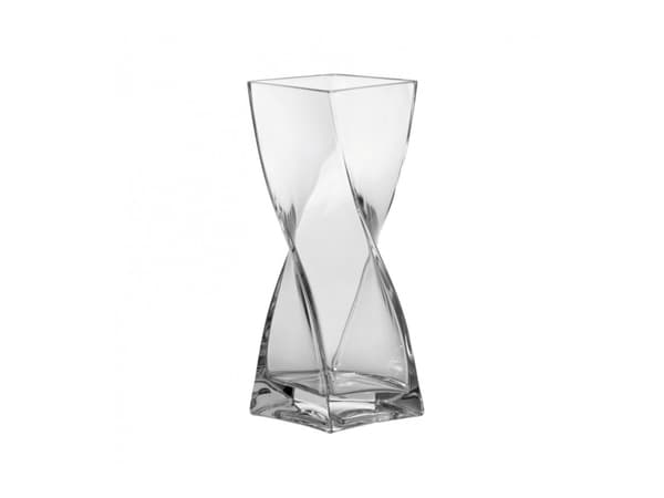 LEONARDO Swirl, Fyrkantig vas, Glas, Transparent, Transparent, CE, 300 mm