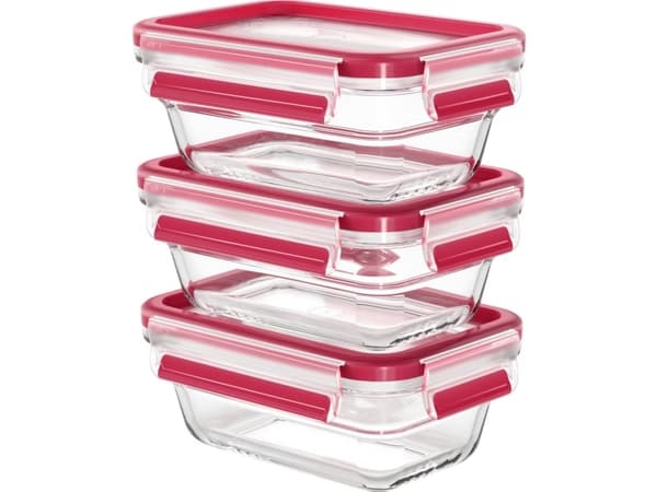 EMSA CLIP & CLOSE N10511, Ställ, Rektangulär, Blå, Transparent, Glas, 420 ° C, -40 - 420 ° C