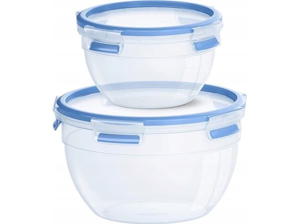 EMSA CLIP & CLOSE N10116, Beholder, Rund, 2,6 l, Blå, Gjennomsiktig, Polypropylen (PP), Termoplastisk elastomer (TPE), Tyskland