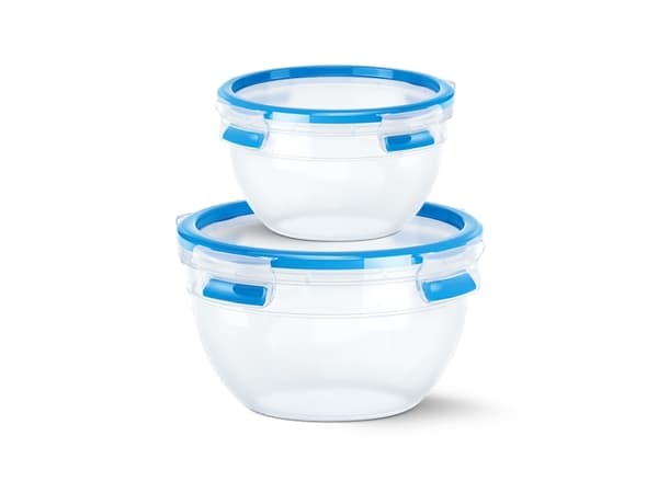 EMSA CLIP & CLOSE N10116, Beholder, Rund, 2,6 l, Blå, Gjennomsiktig, Polypropylen (PP), Termoplastisk elastomer (TPE), Tyskland