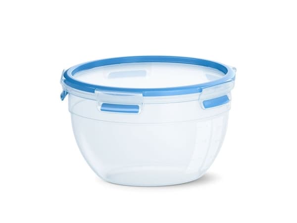 EMSA CLIP & CLOSE N10114, Beholder, Rund, 2,6 l, Blå, Gjennomsiktig, Polypropylen (PP), Termoplastisk elastomer (TPE), Tyskland