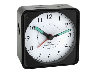 TFA Picco - Väckarklocka - kvadrat - kvarts - skrivbord - svart