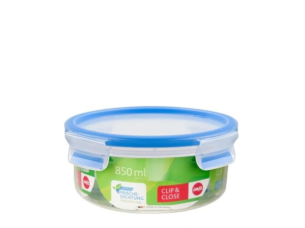 EMSA 508552, Skål, Rund, 0,85 l, Transparent, Polypropylen (PP), Termoplastisk elastomer (TPE), Tyskland