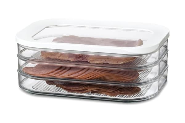Rosti Mepal Modula 550/3, Boks, Rektangulær, 1,65 l, Gjennomsiktig, Hvit, Polyethylen, Styrenakrylonitril (SAN), 160 mm
