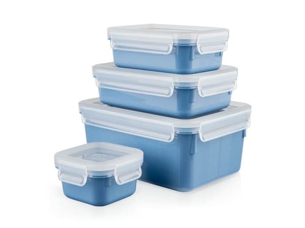 EMSA Clip & Close, Sett, Rektangulær, Blå, Polypropylen (PP), Termoplastisk elastomer (TPE), Tyskland, 680 g