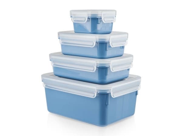 EMSA Clip & Close, Sett, Rektangulær, Blå, Polypropylen (PP), Termoplastisk elastomer (TPE), Tyskland, 680 g