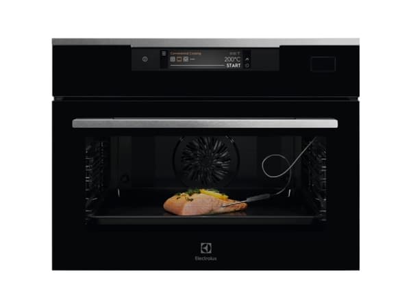 Electrolux KVBAS21WX, Liten, 43 l, 30 - 230 ° C, Tina upp, Pizza, Ånga, Svart, Rostfritt stål