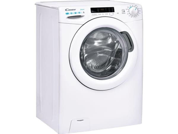 Candy Smart CSWS 4752DWE/1-S, Edestä täytettävä, Vapaasti seisova, Valkoinen, Vasen, Valkoinen, Musta