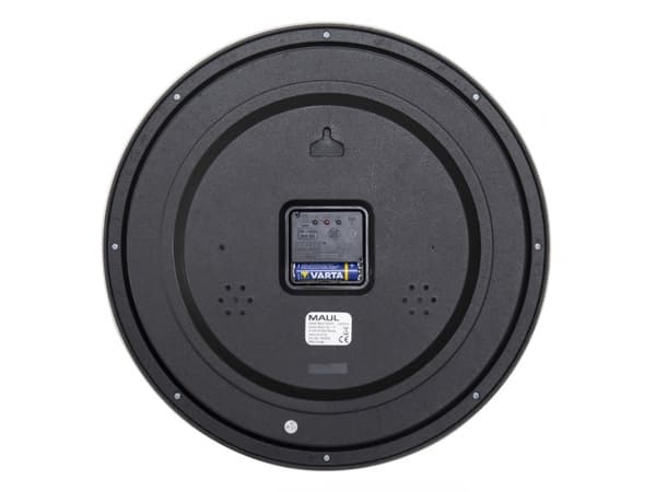 MAUL 9053595, Vegg, Kvartsklokke, Sirkel, Sølv, Hvit, Plast, AA