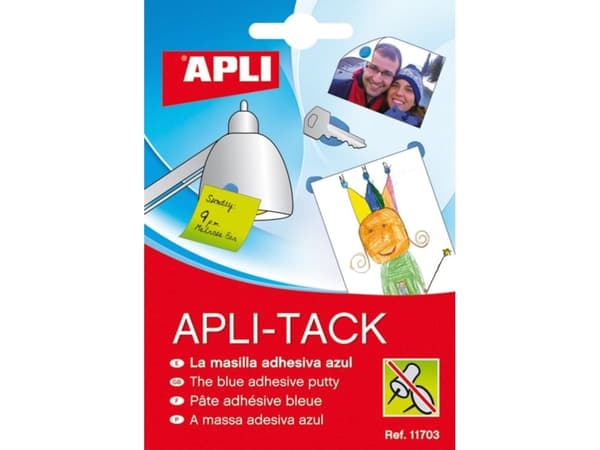 APLI Apli-Tack, lohkossa, 57 g, sininen