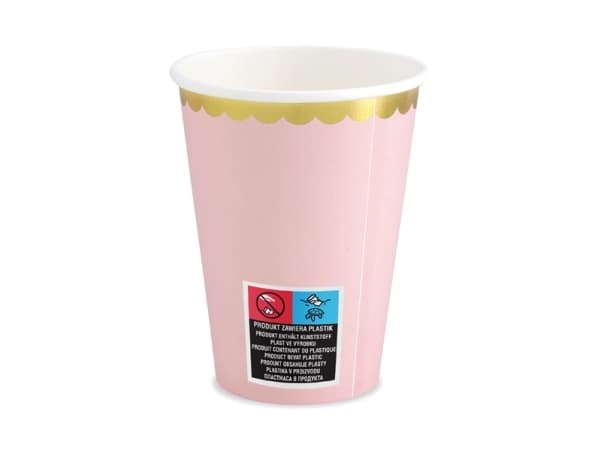 PartyDeco KPP16-081J-EU1, 220 ml, papper, Rosa, 75 mm, 75 mm, 130 mm