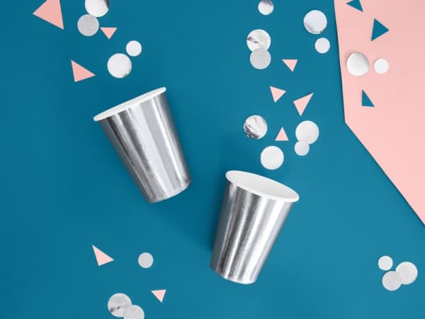 PartyDeco KPP35-018-EU1, 220 ml, Papir, Sølv, 75 mm, 75 mm, 130 mm