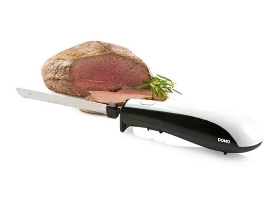 Domo DO9234EM, svart, vit, bröd, kött, tandat blad, 150 W, 60 mm, 480 mm