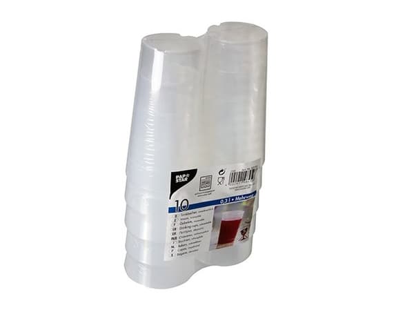 Papstar 85195, 300 ml, Polypropylen (PP), Translucent, 7 cm, 130 mm, 10 stykker