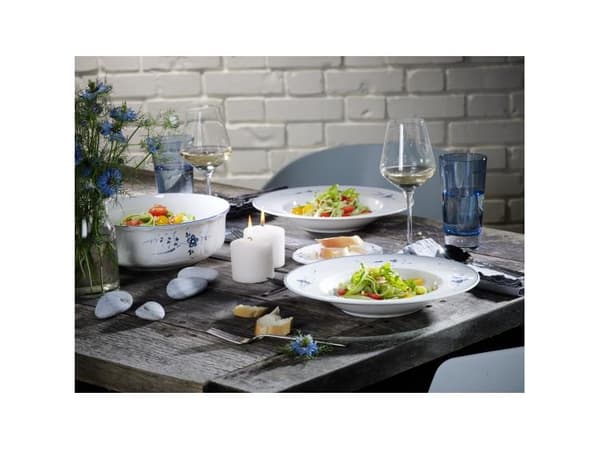 Villeroy & Boch 1023413160, Suppe bolle, 3,156 l, Rund, Porselen, Blå, Hvit, Old Luxembourg