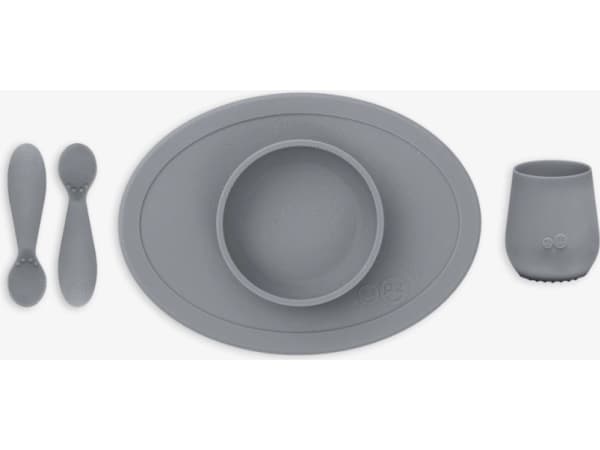 Ezpz set för första maten Köksredskap i silikon, grå EZPZ